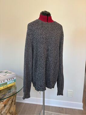 Calvin Klein Jeans Men's Marled Charcoal Crewneck Sweater